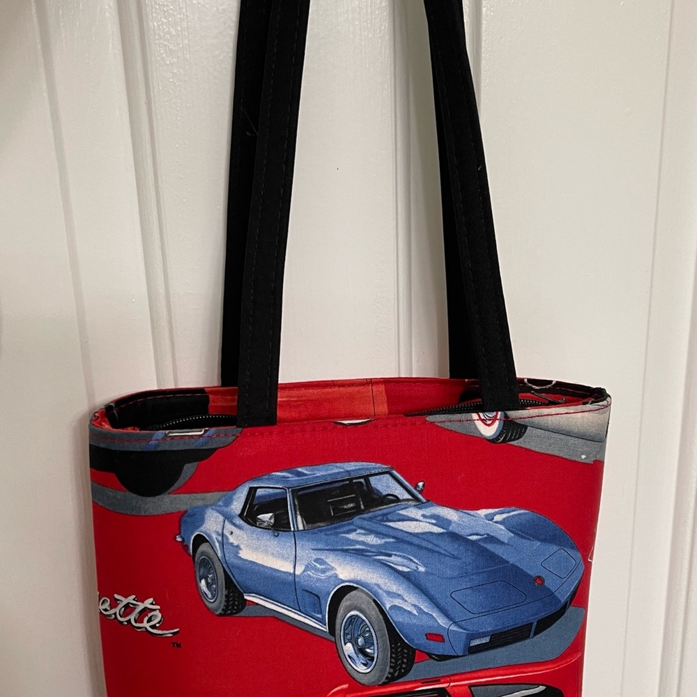 Red Corvette Print Tote Bag for Women